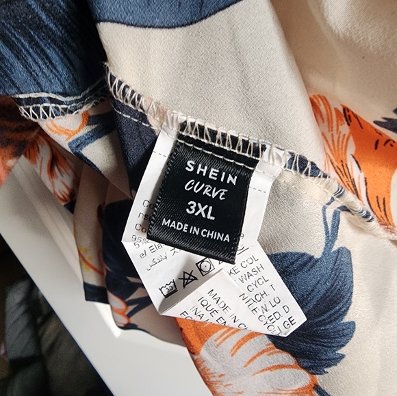 Shein cream/navy/orange tank 3XL - Picture 3 of 6